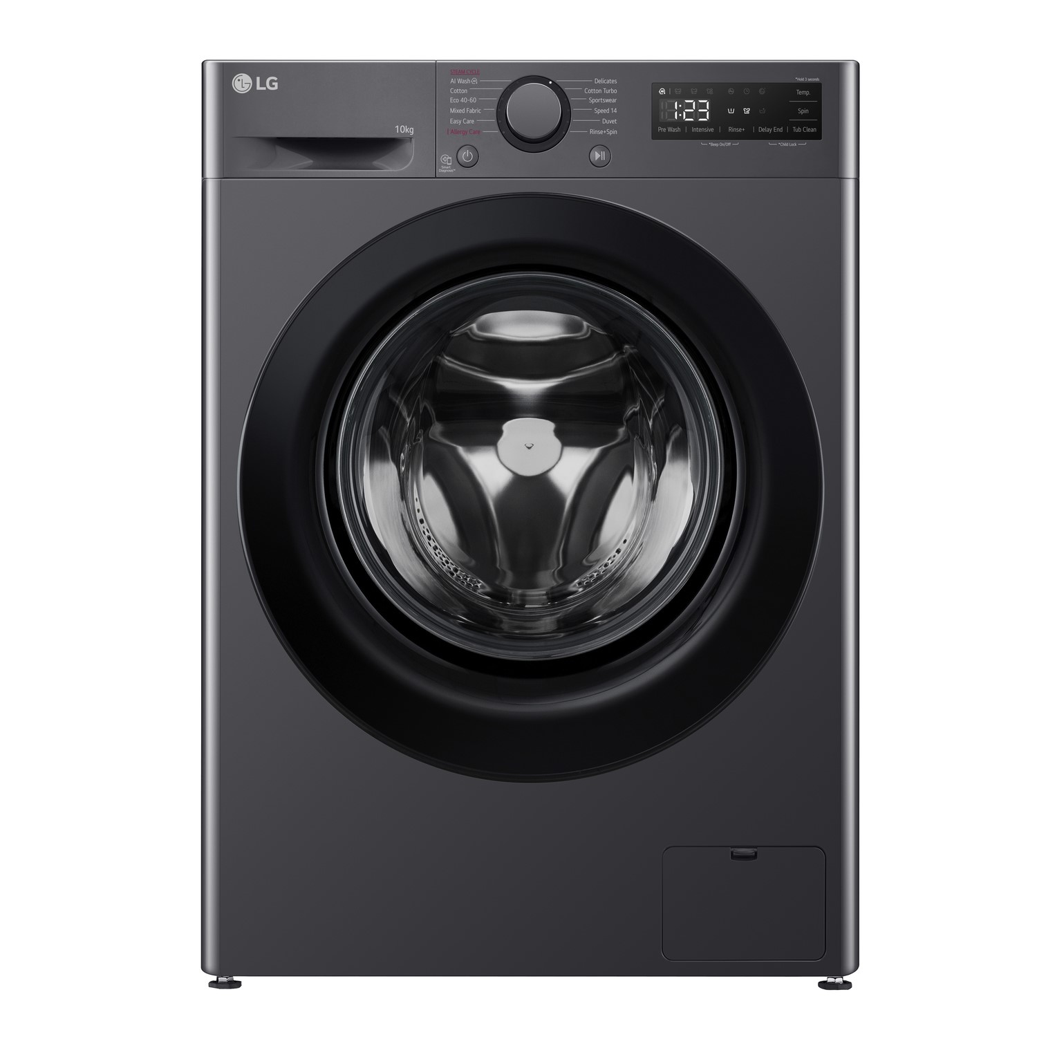 LG F4Y510GBLN1 TurboWash 10kg 14000rpm Washing Machine - Graphite