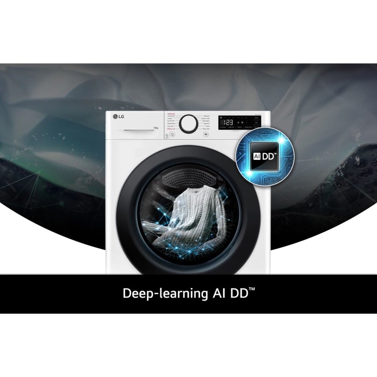 LG Steam 10kg 1400rpm Washing Machine - White