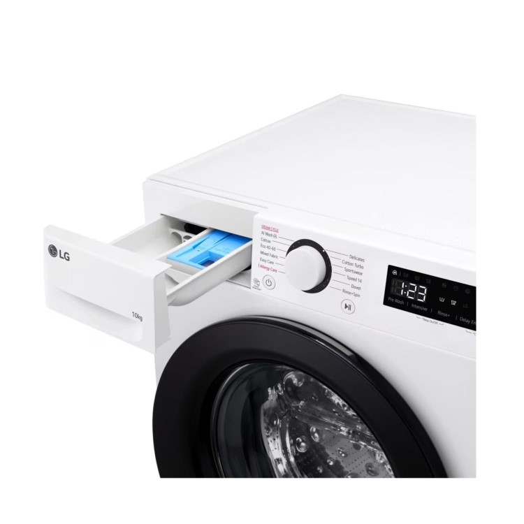 LG Steam 10kg 1400rpm Washing Machine - White