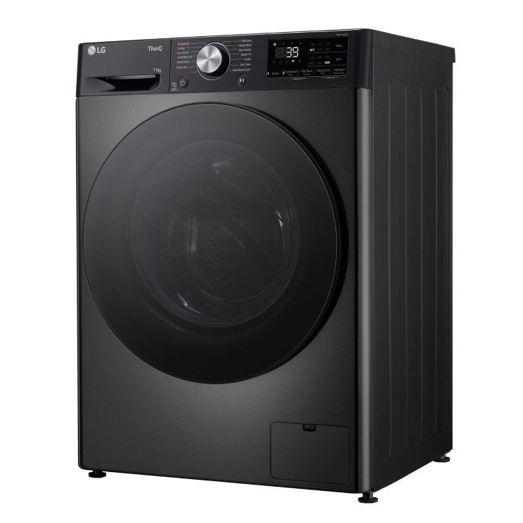 Refurbished LG TurboWash F4Y711BBTN1 Freestanding 11KG 1400 Spin Washing Machine Black