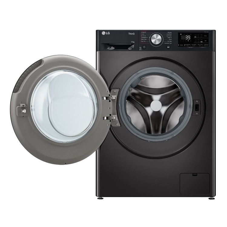 Refurbished LG TurboWash F4Y711BBTN1 Freestanding 11KG 1400 Spin Washing Machine Black