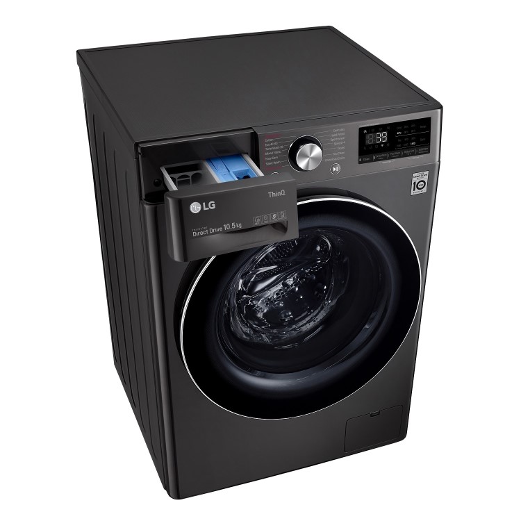 LG F6V1009BTSE 9kg 1560rpm Freestanding Washing Machine - Black
