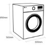 Refurbished LG F6V910BTSA Freestanding 10.5KG 1600 Spin Washing Machine