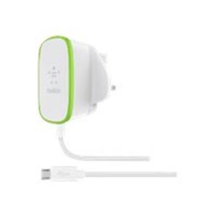 Belkin BOOSTUP Home Charger with hardwired Micro-USB cable - 1.8m - White