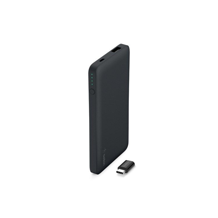 Belkin Pocket Power 5K + USB-C to Micro USB Adapter - Black