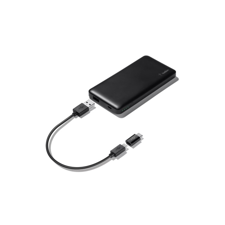 Belkin Pocket Power 5K + USB-C to Micro USB Adapter - Black