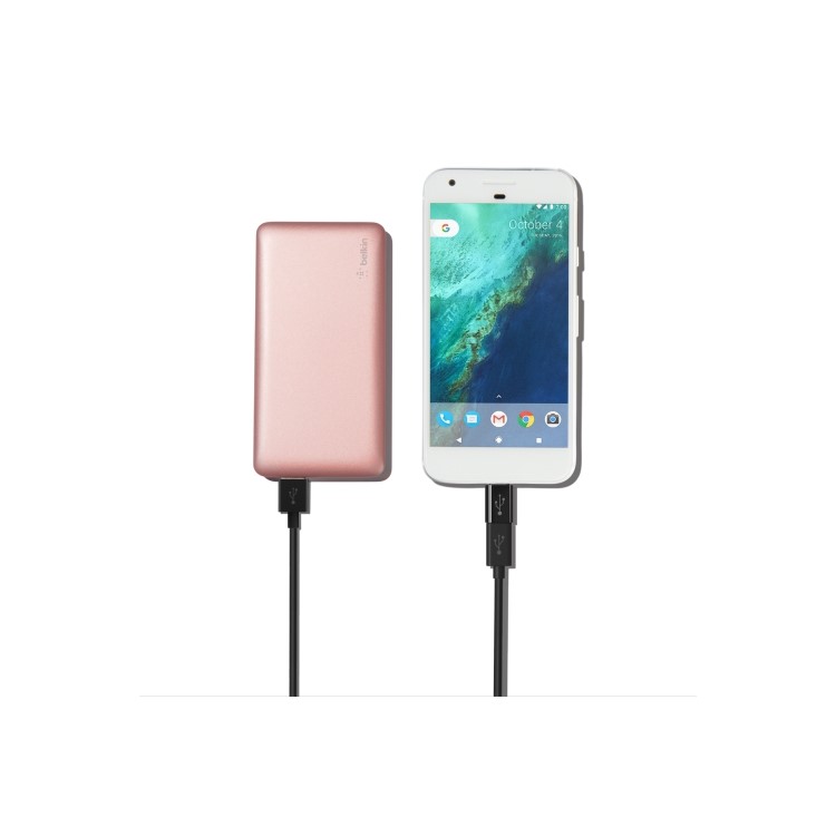 Belkin Pocket Power 5K + USB-C to Micro USB Adapter - Rose Gold