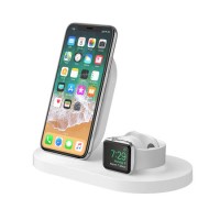 Belkin BOOST UP Wireless Charging Dock for iPhone + Apple Watch + USB port - White