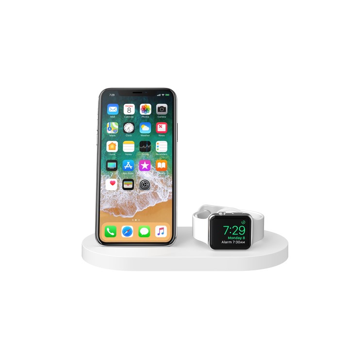 Belkin BOOST UP Wireless Charging Dock for iPhone + Apple Watch + USB port - White