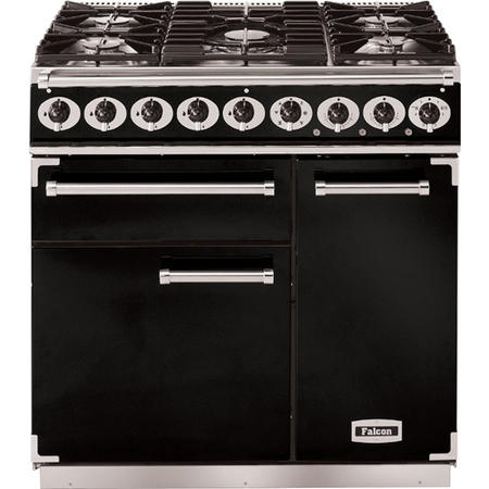Falcon Deluxe 90cm Dual Fuel Range Cooker - Black