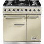 Falcon 69790 - 900 Deluxe 90cm Dual Fuel Range Cooker - Cream And Chrome - Gloss Pan Stands