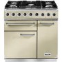 Falcon 77050 - 900 Deluxe 90cm Dual Fuel Range Cooker - Cream And Chrome - Matt Pan Stands