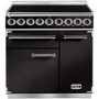 Falcon Deluxe 90cm Electric Induction Range Cooker - Black & Brass