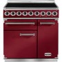 Falcon 85600 - 900 Deluxe Induction 90cm Electric Range Cooker - Cherry Red And Nickel