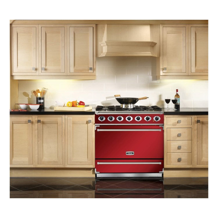 Falcon 87400 - 900S Dividable Single Oven 90cm Dual Fuel Range Cooker - Cream And Chrome - Matt Stands