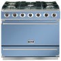 Falcon 87440 - 900S Dividable Single Oven 90cm Dual Fuel Range Cooker - China Blue And Brushed Chrome - Matt Stands