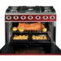 Falcon 87400 - 900S Dividable Single Oven 90cm Dual Fuel Range Cooker - Cream And Chrome - Matt Stands