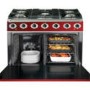 Falcon 87400 - 900S Dividable Single Oven 90cm Dual Fuel Range Cooker - Cream And Chrome - Matt Stands