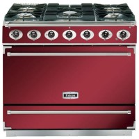 Falcon 87450 - 900S Dividable Single Oven 90cm Dual Fuel Range Cooker - Cranberry And Brushed Chrome - Gloss Stands
