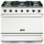 Falcon 87480 - 900S Dividable Single Oven 90cm Dual Fuel Range Cooker - White And Brushed Chrome - Matt Stands