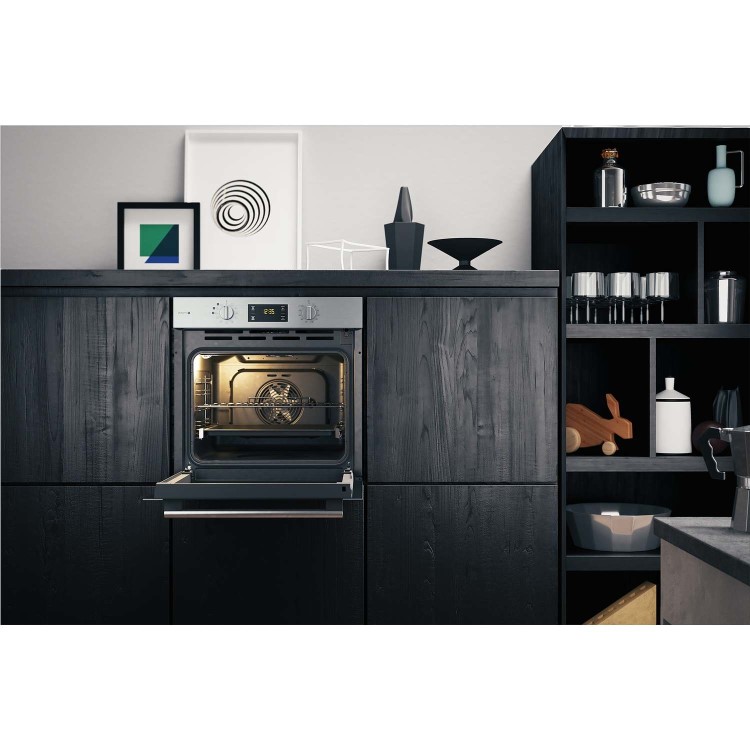 GRADE A2 - Hotpoint FA4S544IXH 71 Litre Built-in Multifunction Steam Oven - Stainless Steel