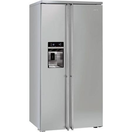 GRADE A2 - Light cosmetic damage - Smeg FA63X Side By Side Fridge Freezer Fully Clad In Stainless Steel