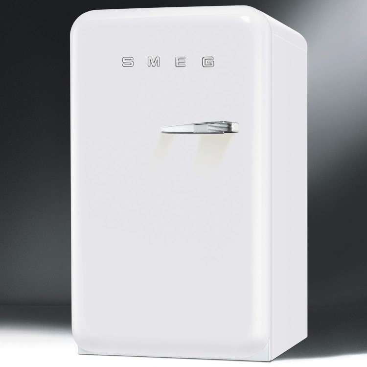 Smeg FAB10HLB 55cm Wide Retro Style Left Hinge Freestanding Larder Fridge - White