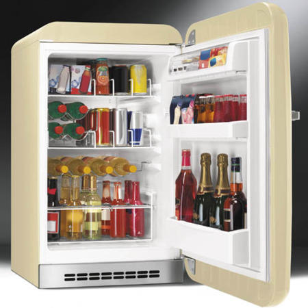 Smeg FAB10HRP 55cm Wide Retro Style Right Hinge Freestanding Larder Fridge - Cream