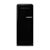 Smeg 244 Litre Fifties Style Left Hand Hinge Freestanding Fridge With Ice Box – Black