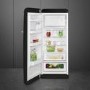 Smeg 244 Litre Fifties Style Left Hand Hinge Freestanding Fridge With Ice Box – Black