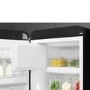 Smeg 244 Litre Fifties Style Left Hand Hinge Freestanding Fridge With Ice Box – Black