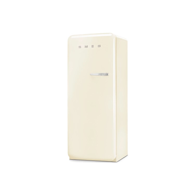 Smeg FAB28LCR3UK Fifities Style Left Hand Hinge Freestanding Fridge With Ice Box - Cream