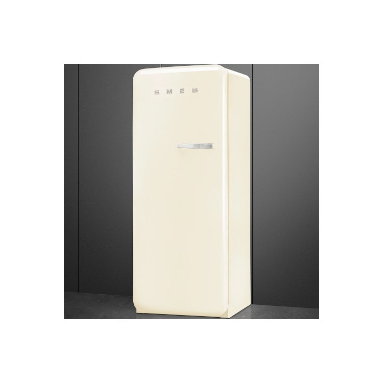 Smeg FAB28LCR3UK Fifities Style Left Hand Hinge Freestanding Fridge With Ice Box - Cream