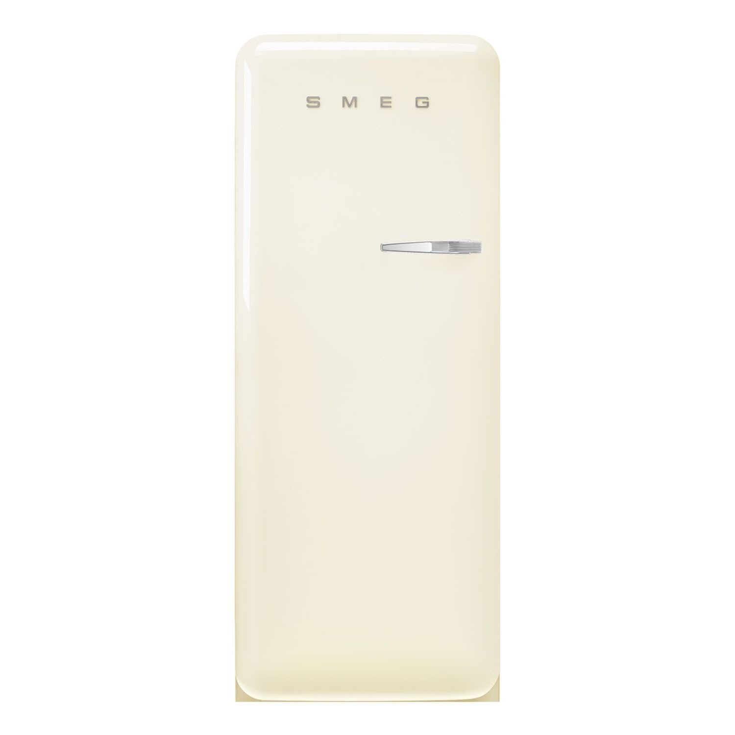 Smeg 244 Litre Fifties Style Left Hand Hinge Freestanding Fridge With Ice Box  FAB28LCR6UK