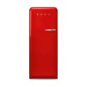 FAB28LRD6UK Smeg 244 Litre Fifties Style Left Hand Hinge Freestanding Fridge With Ice Box – Red