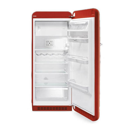 Smeg FAB28QR1 60cm Wide Retro Style Right Hinge Freestanding Fridge - Red