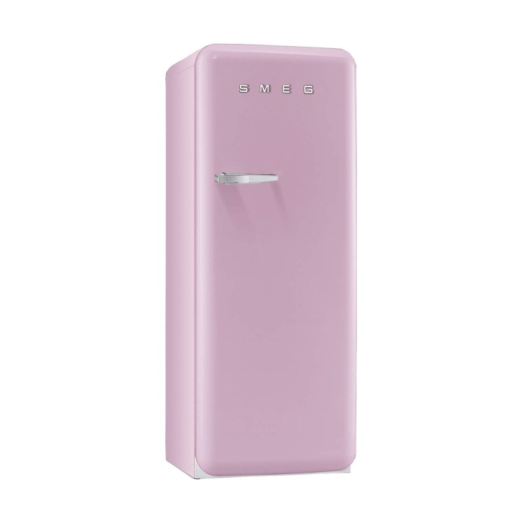 Smeg FAB28QRO1 60cm Wide Retro Style Right Hinge Freestanding Fridge - Pink