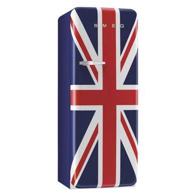 Smeg FAB28QUJ1 60cm Wide Retro Style Right Hinge Freestanding Fridge - Union Jack