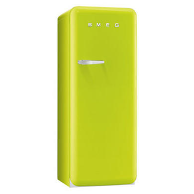 Smeg FAB28QVE1 60cm Wide Retro Style Right Hinge Freestanding Fridge - Lime Green