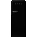 FAB28RBL5UK Smeg 270 Litre Fifities Style Right Hand Hinge Freestanding Fridge With Ice Box - Black