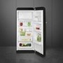 Smeg 244 Litre Fifties Style Right Hand Hinge Freestanding Fridge With Ice Box – Black