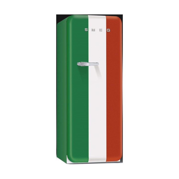 Smeg FAB28RIT1 Retro Style Fridge with Ice Box - Right Hand Hinge - Italian Flag