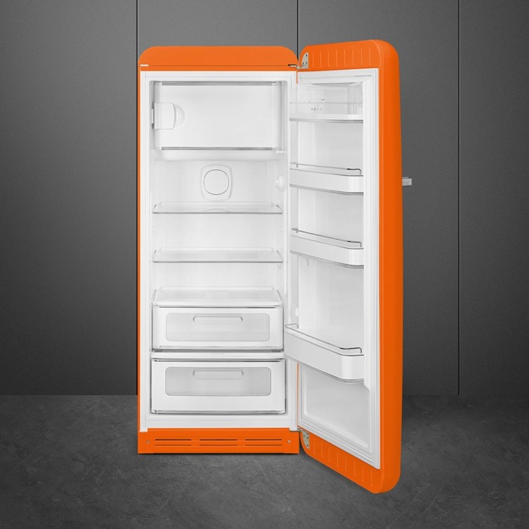 Smeg 244 Litre Fifties Style Right Hand Hinge Freestanding Fridge – Orange