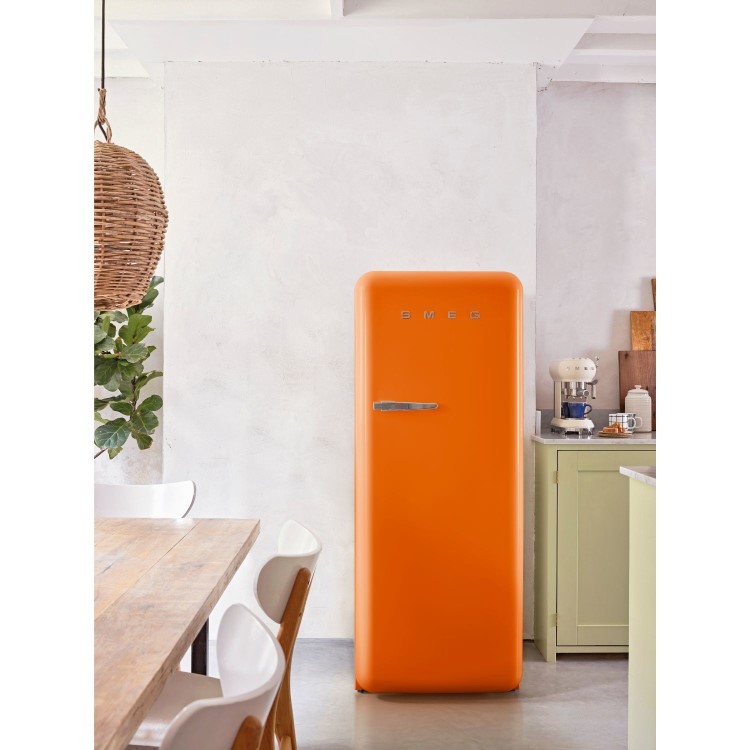 Smeg 244 Litre Fifties Style Right Hand Hinge Freestanding Fridge – Orange