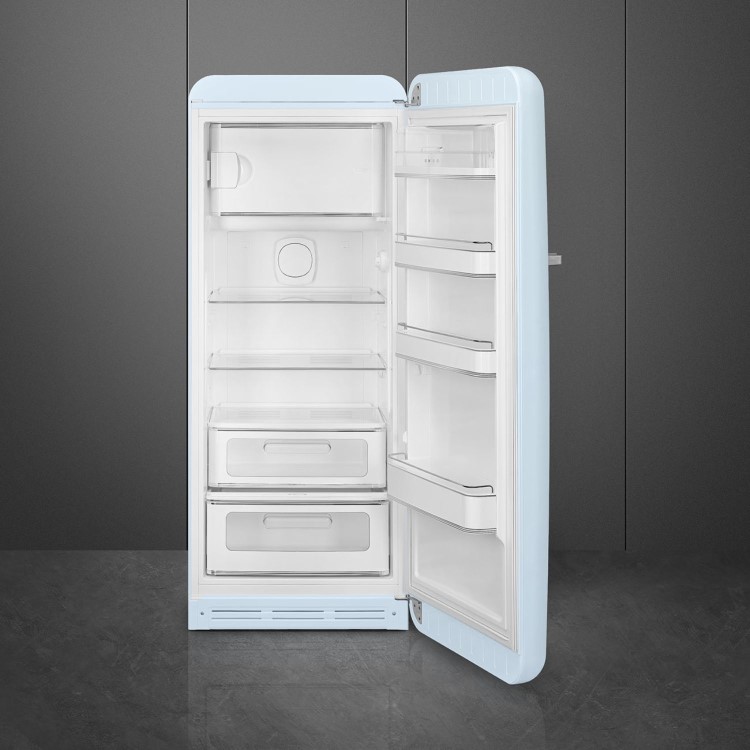 Smeg 244 Litre Fifties Style Right Hand Hinge Fridge with Icebox - Pastel Blue