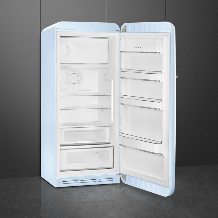 Smeg 244 Litre Fifties Style Right Hand Hinge Fridge with Icebox - Pastel Blue