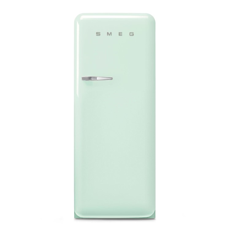 Smeg 244 Litre Fifties Style Left Hand Hinge Freestanding Fridge With Ice Box – Pastel Green
