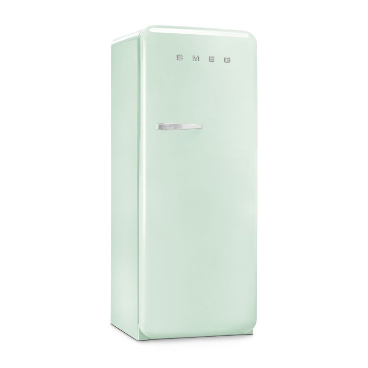 Smeg 244 Litre Fifties Style Left Hand Hinge Freestanding Fridge With Ice Box – Pastel Green