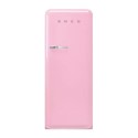 FAB28RPK6 Smeg 244 Litre Fifties Style Right Hand Hinge Freestanding Fridge With Ice Box – Pink