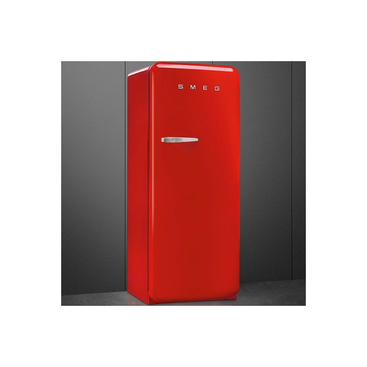 Smeg FAB28RRD3UK Fifities Style Right Hand Hinge Freestanding Fridge With Ice Box - Red